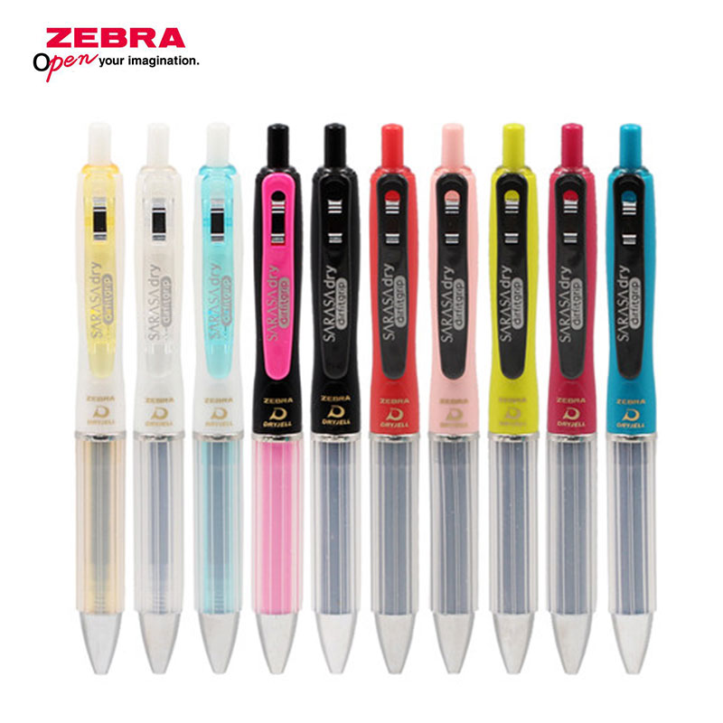 Pentel Pen Energel - 1個ゼブラゲルペンJJZ49 sarasaドライairfitエアクッション抗疲労0.5ミリメートル交換可能なソフトホルダープレス黒水ペン