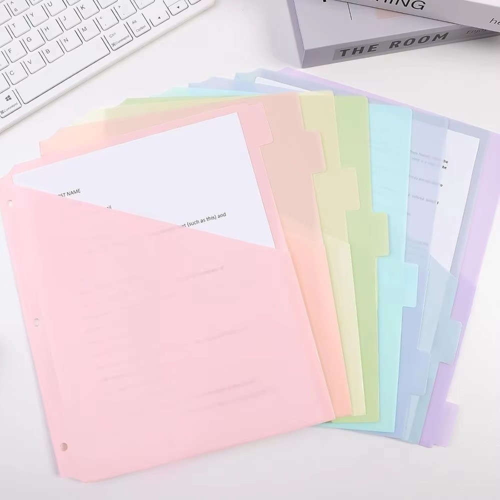 耐久性のあるバインダーディバイダー プラスチック製 書き込み - Tab Divider A4 のレビューと価格