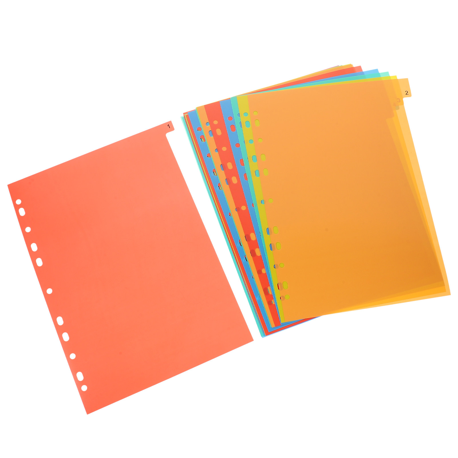A4プラスチックバインダーディバイダー20枚、タブ付きインデ - Tab Divider A4 のレビューと価格