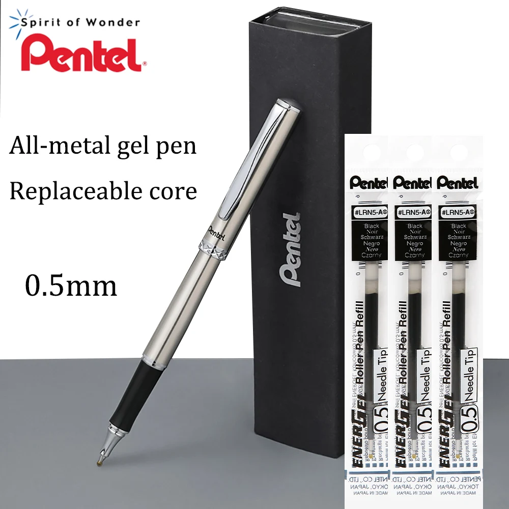 日本の金属製ペンチ,ペン先,黒,滑らか,速乾性,ボールペン, - Pentel Pen Energel のレビューと価格
