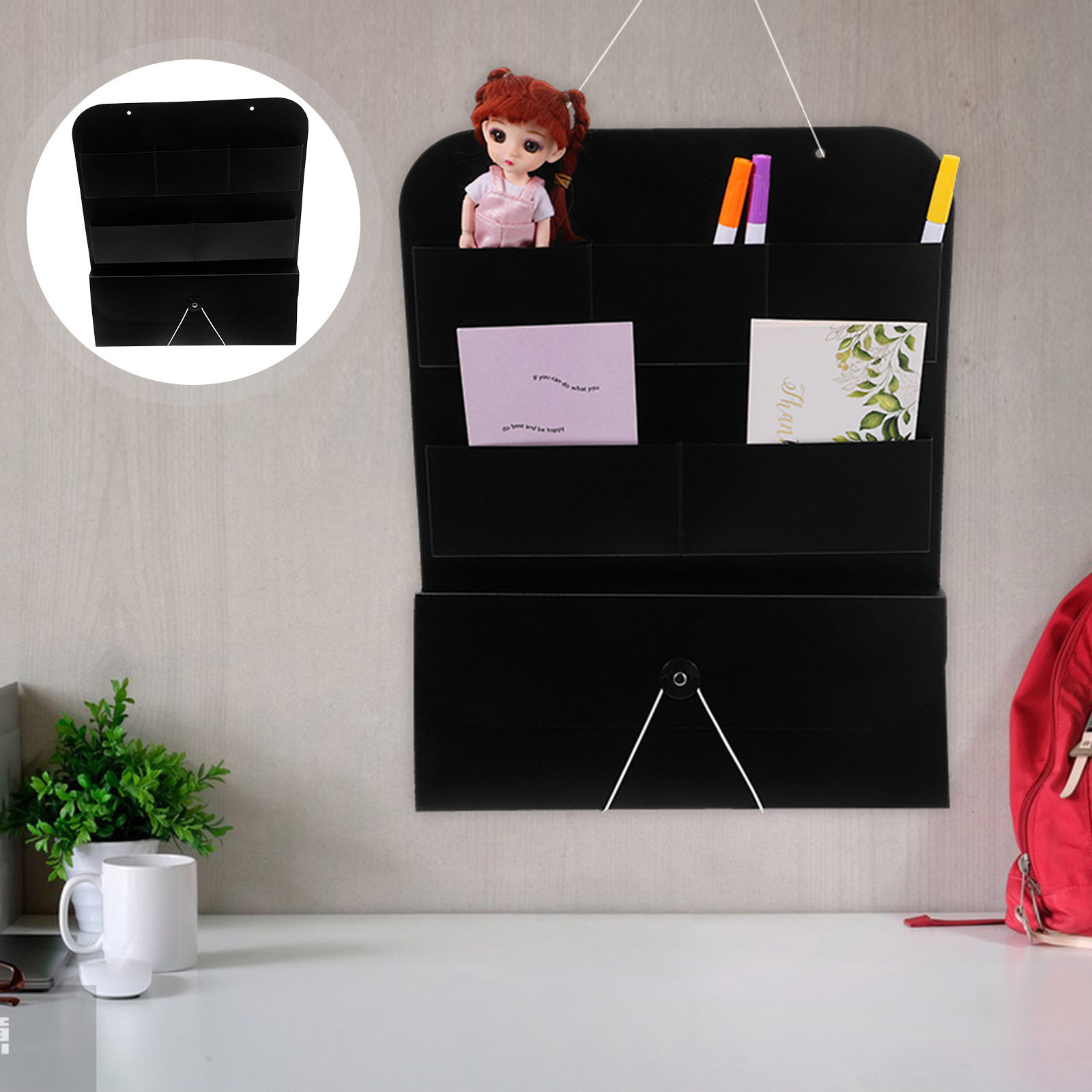 壁掛けファイルオーガナイザー PP素材 縦型マガジンラック  - Magazine Holder Rack のレビューと価格