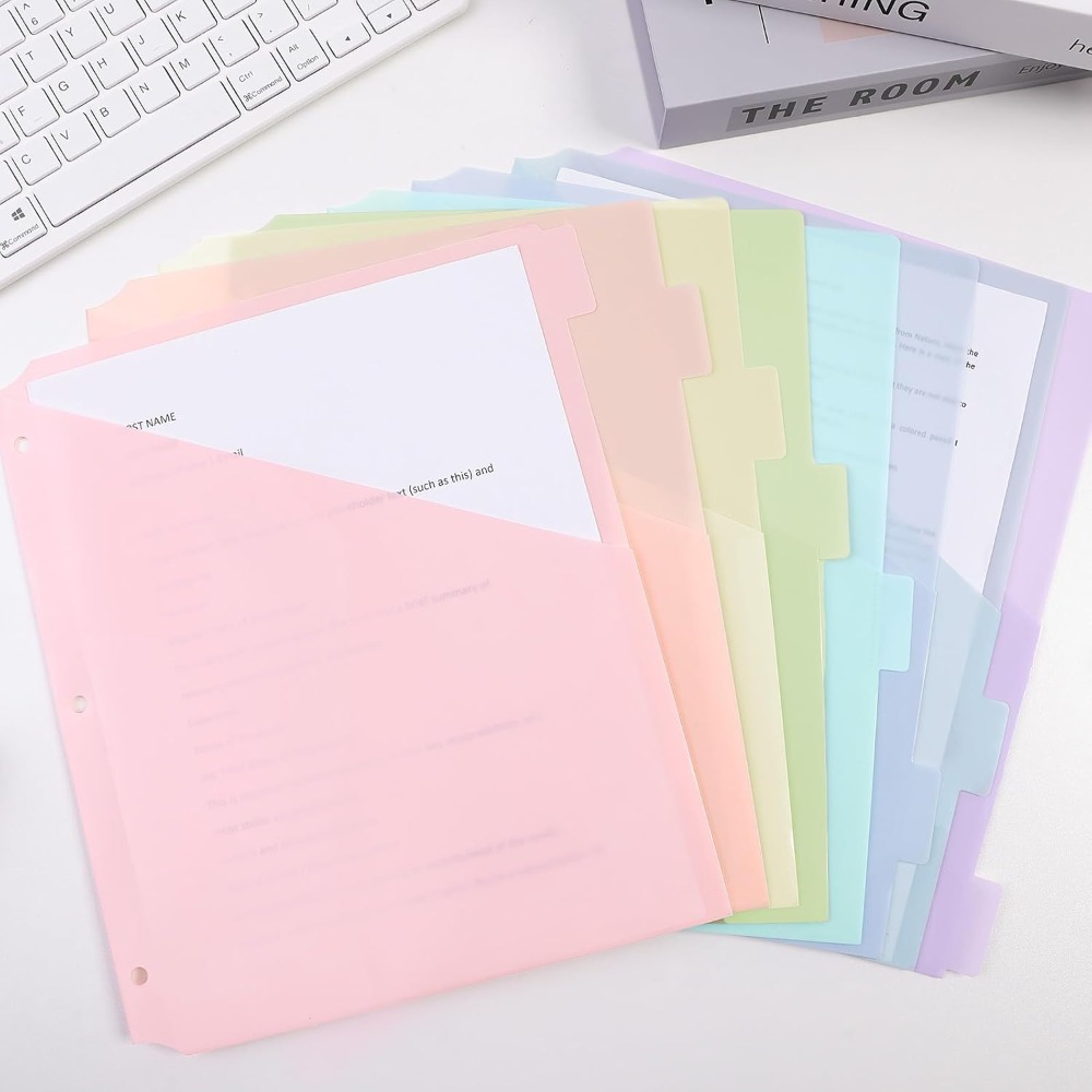8 個の A4 パステルバインダーディバイダー 8 タブディ - Tab Divider A4 のレビューと価格