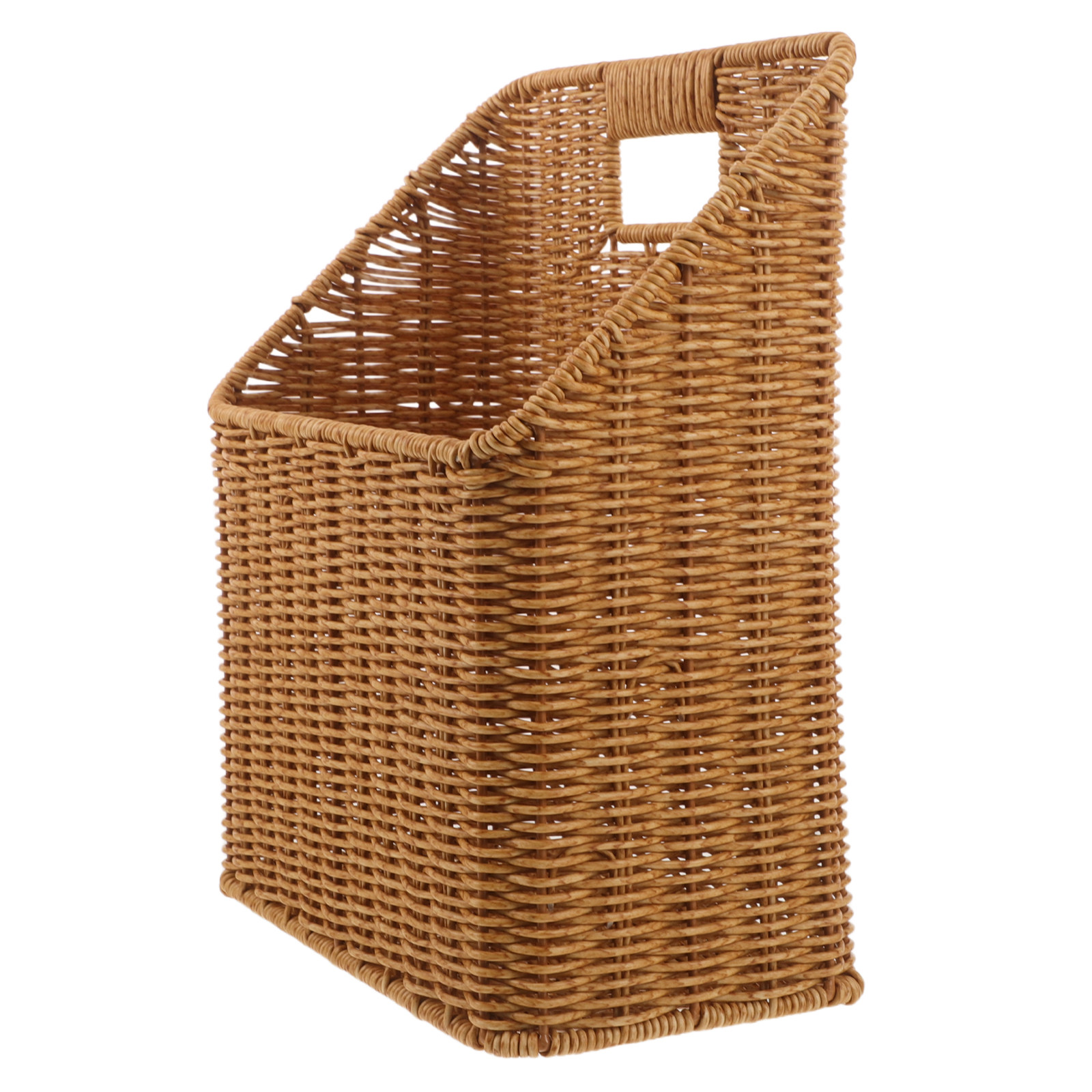 合成ラタン製の壁掛けバスケット、雑誌ホルダー、バスルーム収納 - Magazine Holder Rack のレビューと価格